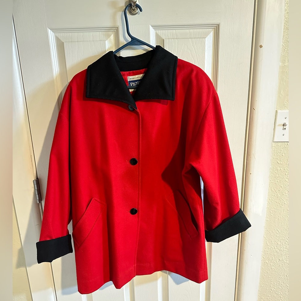 Pendleton red wool coat